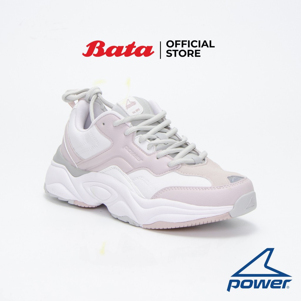 Bata Power Women's Sneakers รองเท้าผ้าใบสนีคเคอร์สำหรับเดินของผู้หญิง รุ่น Trill Oracle สีชมพู 5385019