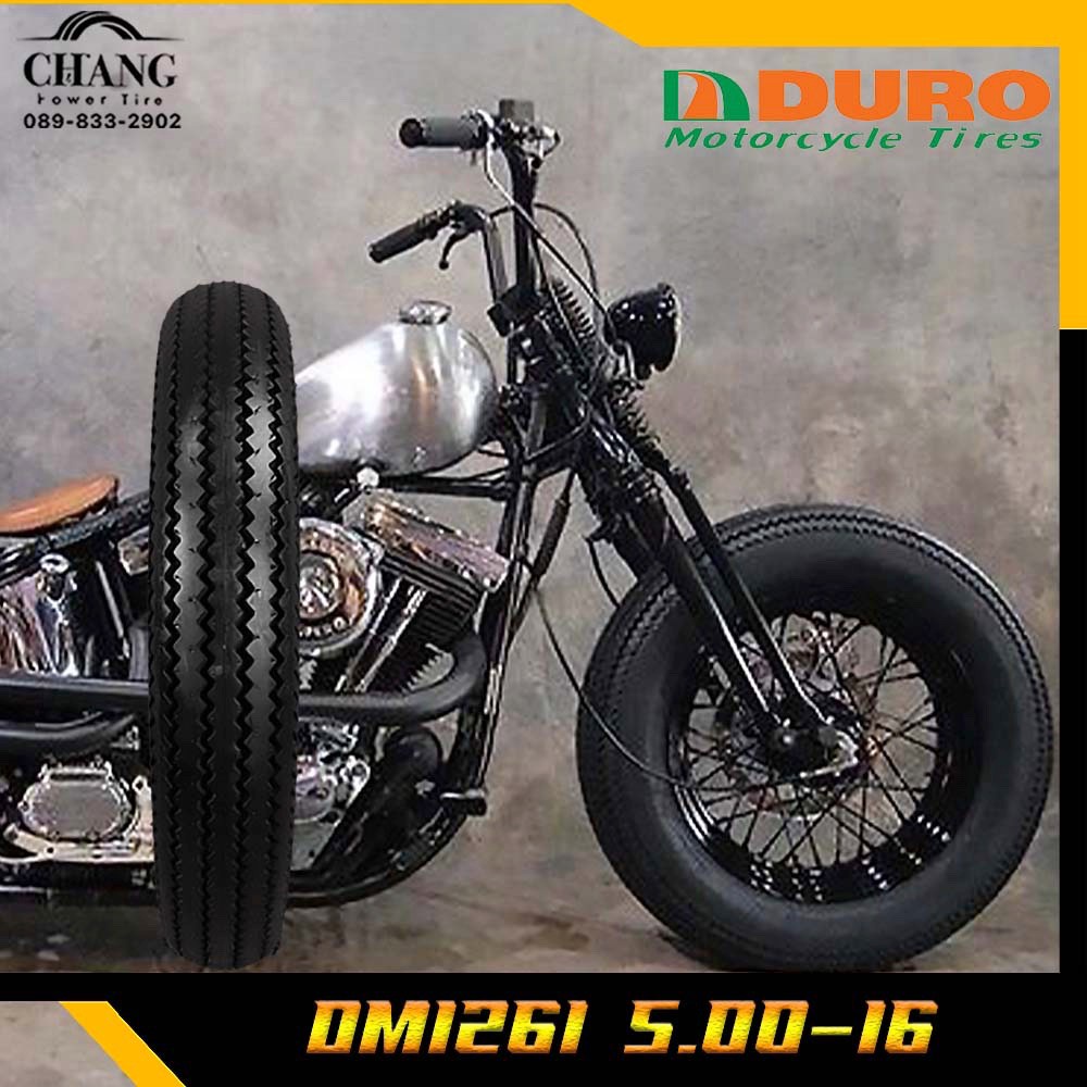 500-16 ยี่ห้อ DURO รุ่น DM 1261 รถชอปเปอร์ คลาสสิค