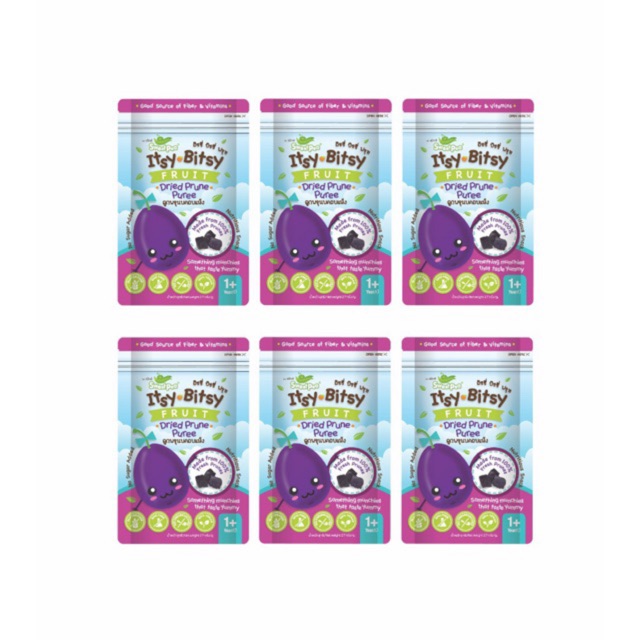 Sweet Pea (สวีทพี) อิซซี่ บิซซี่ ฟรุท-ลูกพรุนบดอบแห้ง สำหรับเด็ก 1 ปีขึ้นไป แพค 6 ซอง ขนาด 27 กรัม/ซอง