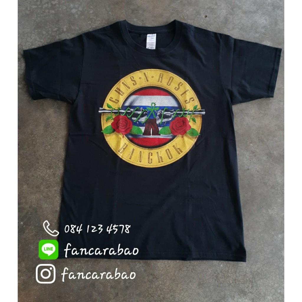 T-Shirt🌹🥀 Guns'n roses On Tour in Bangkok 2017🥀🌹 sz : M