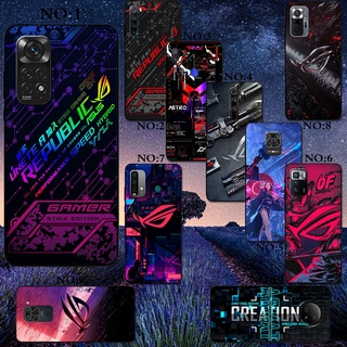 เคสโทรศัพท์มือถือซิลิโคน TPU กันกระแทก ลายโลโก้ ROG หลากสี สําหรับ Redmi Note 7 7 Pro 8 8 Pro 8T