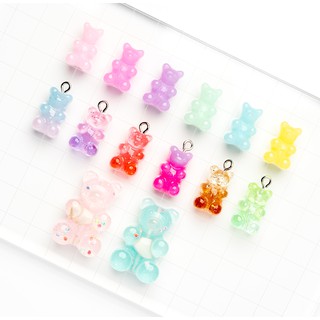 จี้แฟนซี รูปหมี Jelly Bear เคลือบกลิตเตอร์ ตกแต่ง สายคล้องโทรศัพท์ สร้อยคอ สร้อยข้อมือ l BPT