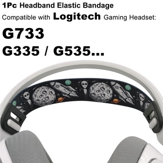 Misodiko ผ้าแถบคาดศีรษะ แบบยืดหยุ่น แบบเปลี่ยน สําหรับหูฟังเกมมิ่ง Logitech G733 G335 G535