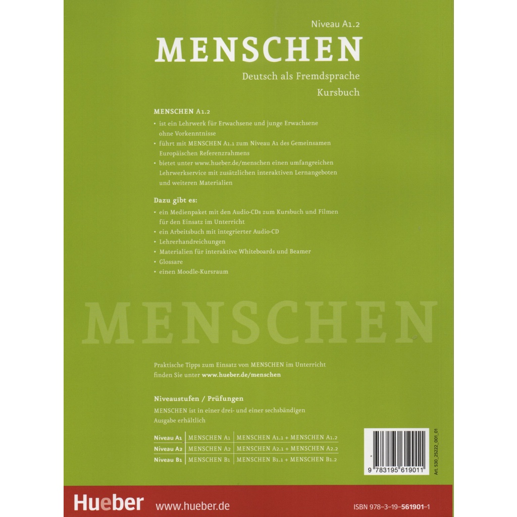 หนังสือเรียน + แบบฝึกหัด + ซีดี Menschen A1.2 Deutsch als Fremdsprache Kursbuch + Arbeitsbuch ราคา ถูกที่สุด ดีลบีเคเค แกลเลอรีภาพที่ 2