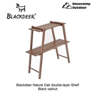 Blackdeer Nature Oak double-layer Shelf black walnut ชั้นวางของ 2 ชั้น