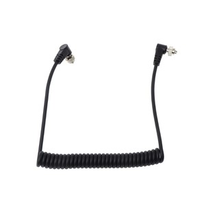 ❤❤ M-M PC Sync Cord Male To Male Flash Spring Cable With Screw Lock