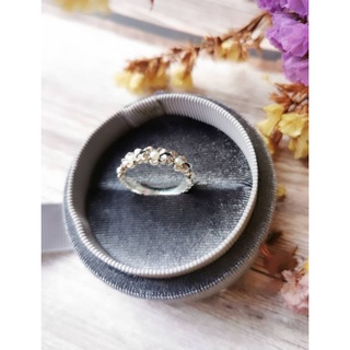 🌼Floral ring🌼 แหวนมุกดอกไม้ ตัวเรือนเงินแท้​ 925