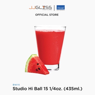 JJGLASS - (Ocean) B16115 Studio Hi Ball   - แก้วสตูดิโอ ดริ๊งเเวร์ โอเชี่ยนกลาส Studio Ocean Glass Drinkware Tumbler Studio 15 1/4 oz. ( 435 ml.)