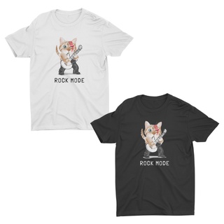 AIDEER Cat Collection เสื้อสกรีนลายแมว มีทั้งสีขาวและสีดำ ROCK MODE