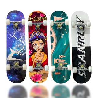 สเก็ตบอร์ด Skateboards สเก็ตบอร์ด 80cm. ขนาด80*20*10cm เมเปิ้ลเกรดเอ ทนทานไม่แตกง่าย สเก็ตบอร์ดแฟชั่น