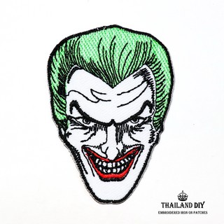 ตัวรีดติดเสื้อ ตัวละคร โจ๊กเกอร์ ตัวรีดติดเสื้อผ้า การ์ตูน ตัวตลก Joker Patch งานปัก DIY ตัวรีด อาร์ม ติดเสื้อ กระเป๋า