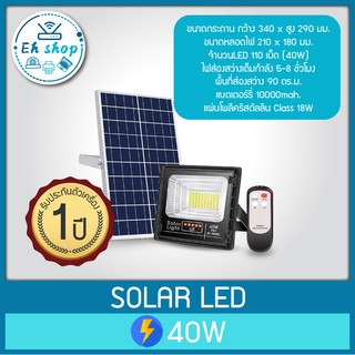 JD8840L jd40W Solar LED เจดีสปอตไลท์ โซล่าเซลล์ ไฟโซล่าเซลล์ Solar LED โซล่าเซลล์แสงสีขาว 25W 40W 60W 100W 200W 300W