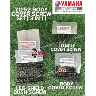 (5BU) Yamaha Y125z 5BU / Y125zR 5XK ชุดสกรูฝาครอบตัวถัง ( 3 IN 1 ) 3 แพ็ค ไทย Y125 , 125z , 125zR