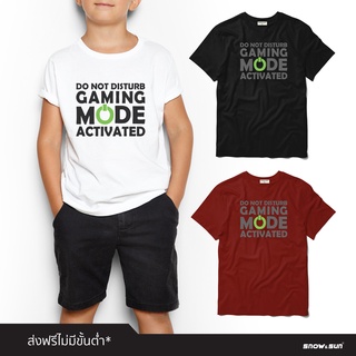 Snow&amp;Sun เสื้อยืดเด็กลาย Gaming mode มี 3 สีให้เลือก เสื้อยืดพิมพ์ลายเด็กผู้หญิง เสื้อยืดเด็กผู้ชายใส่สบาย