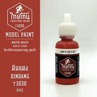 สีโมเดลไทยโทน :เนื้อด้าน:ThaiTone Model Paint:Matte: ดินแดง  T1030  : ขนาด 20 ml by ARTISTICเหมาะสำหรับงาน Model Paint