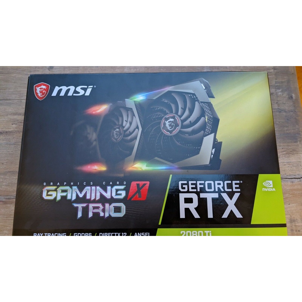 MSI GeForce RTX 2080 TI Gaming x Trio 11GB GDDR 6 Graphics Card (V371-026R) Original Box