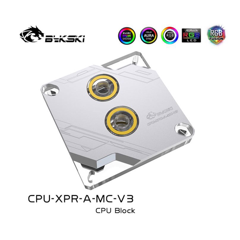 Bykski บล็อกน้ํา CPU สําหรับ INTEL LGA1150 1151 1155 1156 2011 2066 X99 I7 RGB Light รองรับ 5V 3PIN GND Header เป็นเมนบอร์ด CPU-XPR-A-MC-V3