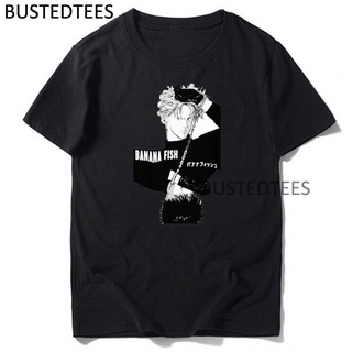 T-shirt  เสื้อยืดคอกลม พิมพ์ลายกราฟฟิค BANANA FISH สไตล์ญี่ปุ่น ฮาราจูกุ แนวสตรีท สําหรับผู้ชายS-5XL