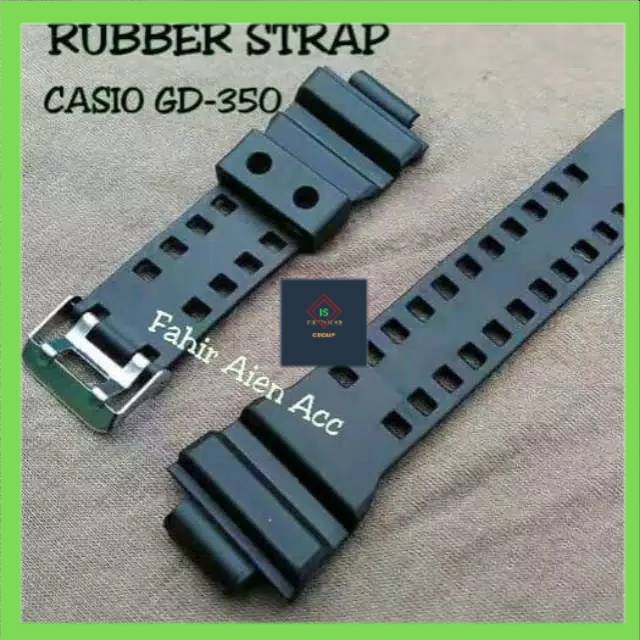 Casio G-SHOCK GD 350 GD350 GD-350 WATCH STRAP CASIO G-SHOCK GD 350 RUBBER STRAP