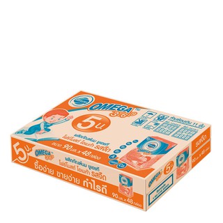 โฟร์โมสต์ โอเมก้า นมยูเอชที รสจืด 90 มล. 48 กล่อง (ยกลัง) Foremost Omega Plain Flavor UHT Milk 90ml 48 boxes (Lift)