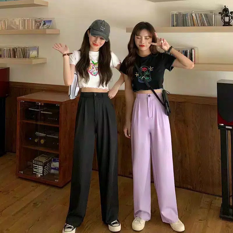 Yora pants กางเกงขายาว Culottes มีกระดุม