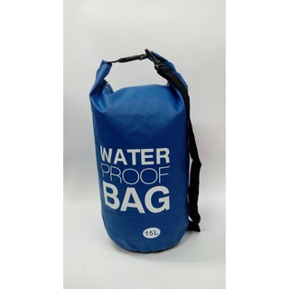 Waterproof Bag กระเป๋ากันน้ำ สีน้ำเงิน ขนาดความจุ 15 ลิตร