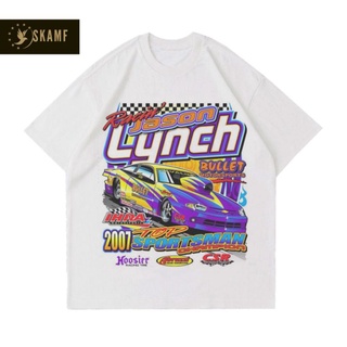 เสื้อยืดผ้าฝ้ายพิมพ์ลายขายดี เสื้อยืด ลาย Nascar RUMBLE WHITE VINTAGE | เสื้อยืด ลาย RACING CAR | เสื้อยืด พิมพ์ลาย Nasc