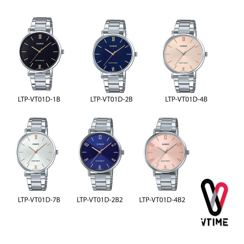 นาฬิกาผู้หญิง CASIO รุ่น LTP-VT01D & LTP-VT01L ของแท้