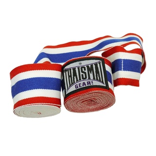 🔥🔥THAISMAI - HW-7004 - ผ้าพันมือซ้อมมวย Fancy Hand Wraps 4.5 M.Long (ธงชาติ)