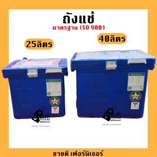 ถังแช่ 25ลิตร 40ลิตร ถังน้ำแข็ง ถังแช่ตราดาว ที่เก็บน้ำแข็ง มาตรฐาน ISO 9001