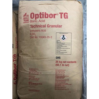 บอริก แอซิด ผงจุลธาตุโบรอน 17% (Boric Acid 99%)  (Optibor TG) Technical Granular 1 กิโล (1 Kg)