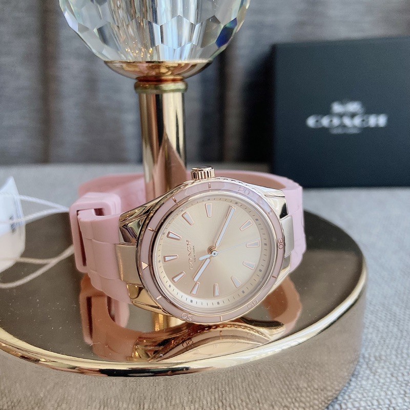 👑ผ่อน0%~แท้100%👑  นาฬิกาข้อมือ ของแท้ Coach Preston Carnation Gold Women's Watch (14503574)