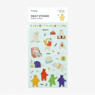 Daily sticker - 56 Jelly bear สติ๊กเกอร์ใส