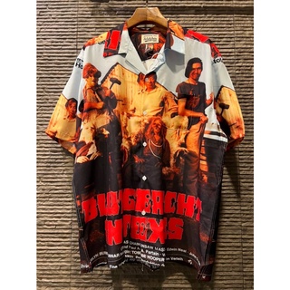 WACKO MARIA + THE TEXAS CHAINSAW MASSACRE BLUTGERICHT IN TEXAS  POP CULTURE THEMED STREETWEAR HAWAIIAN SHIRT เสื้อเชิ้ต