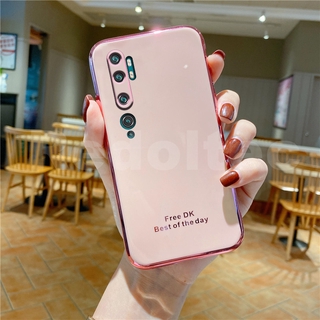 เคส Xiaomi Mi Note 10 Pro การป้องกันเลนส์รูปแบบใหม่ 6D ชุบซิลิโคนเคสโทรศัพท์แบบนิ่ม Xiaomi Note 10