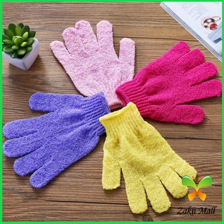 Zakii Mall ถุงมืออาบน้ำ ถุงมือขัดผิวอาบน้ำ ขจัดเซลล์ผิวเก่า พร้อมส่ง Glove-style bath towel