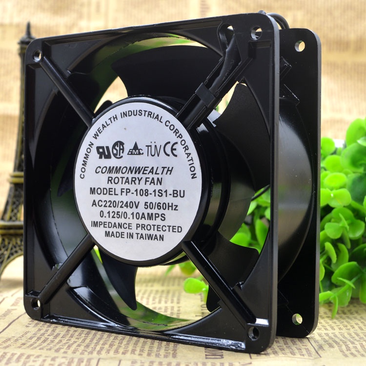 AVC 220V/240V FP-108-1 S1BU 0.125 A/0.1 A 120X120X38MM พัดลม