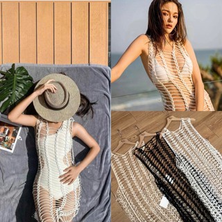 💫NEW IN💫 เดรสยาวถักโคเช Crochet beach dress