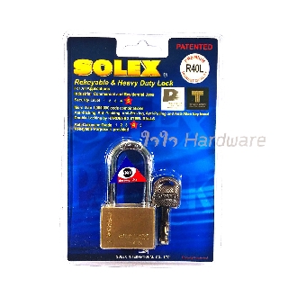 กุญแจ Solex R40L คอยาว 40 มม อย่างดี ระบบลูกปืน ป้องกันกุญแจผี กุญแจโซเล็กซ์ แม่กุญแจ กุญแจล็อคบ้าน B62-05