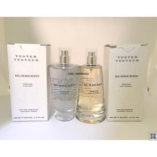 น้ำหอมแท้ BURBERRY TOUCH FOR WOMEN EAU DE PARFUM SPRAY 100 ML TESTER BOX ของใหม่ฝาครอบพลาสติก กล่องเทสเตอร์ ไม่เคยถูกฉีด