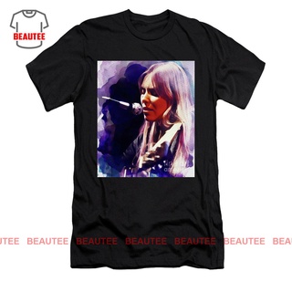 เสื้อยืดผ้าฝ้ายCOTTON เสื้อยืด พิมพ์ลาย Joni Mitchell Music LegendS-5XL