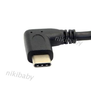 Niki 90 Degree Right Angle Usb 3 . 1 Type C Male To Female อะแดปเตอร์ขยายสายเคเบิ้ล Usb - C