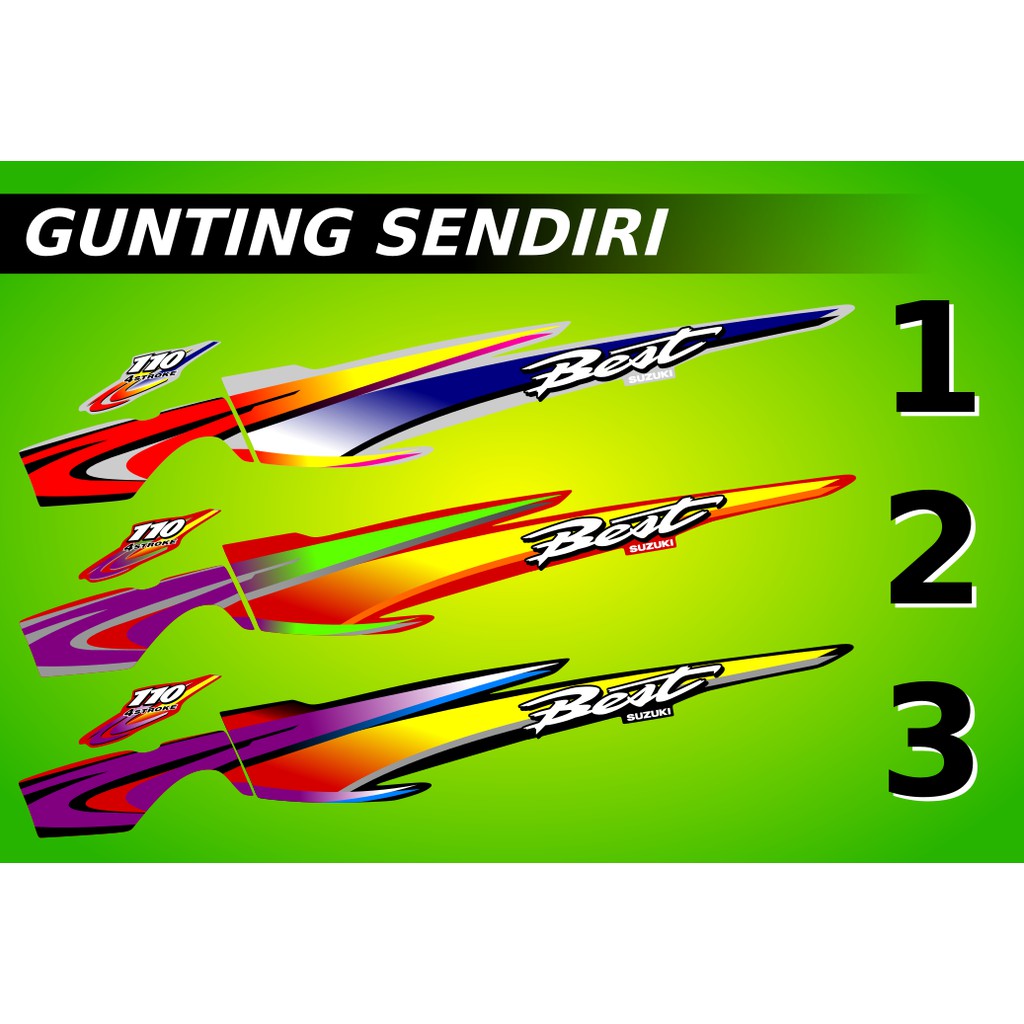 Suzuki Shogun 110 Old Striping Best 110 Thailand สติ๊กเกอร์ติดมอเตอร์ไซค์