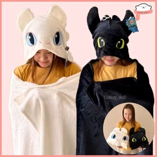 📍ถูกที่สุด!!!📍ผ้าห่มฮู้ด หมอนสอดมือ เขี้ยวกุด Toothless เพลิงนิล เพลิงนวล (ผืนใหญ่ไซส์ผู้ใหญ่) เป็นงานลิขสิทธิ์แท้💯%