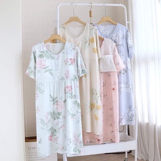 ผ้าเยื่อไผ่(Bamboo organic) มีฟองน้ำกันโป๊ ชุดนอนกระโปรง ชุด…