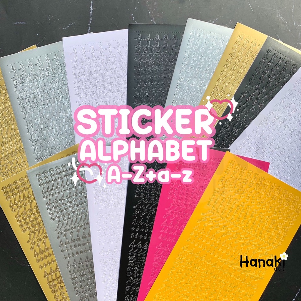 【พร้อมส่งจากไทย】สติกเกอร์ภาษาอังกฤษ🌟A-Z Alphabet Sticker สติกเกอร์ตัวเลขตัวเขียน