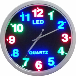 นาฬิกาติดผนัง Quartz LLED CLOCK เรืองแสงได้แม้ในที่มืด ขนาด 25 CM SIZE M