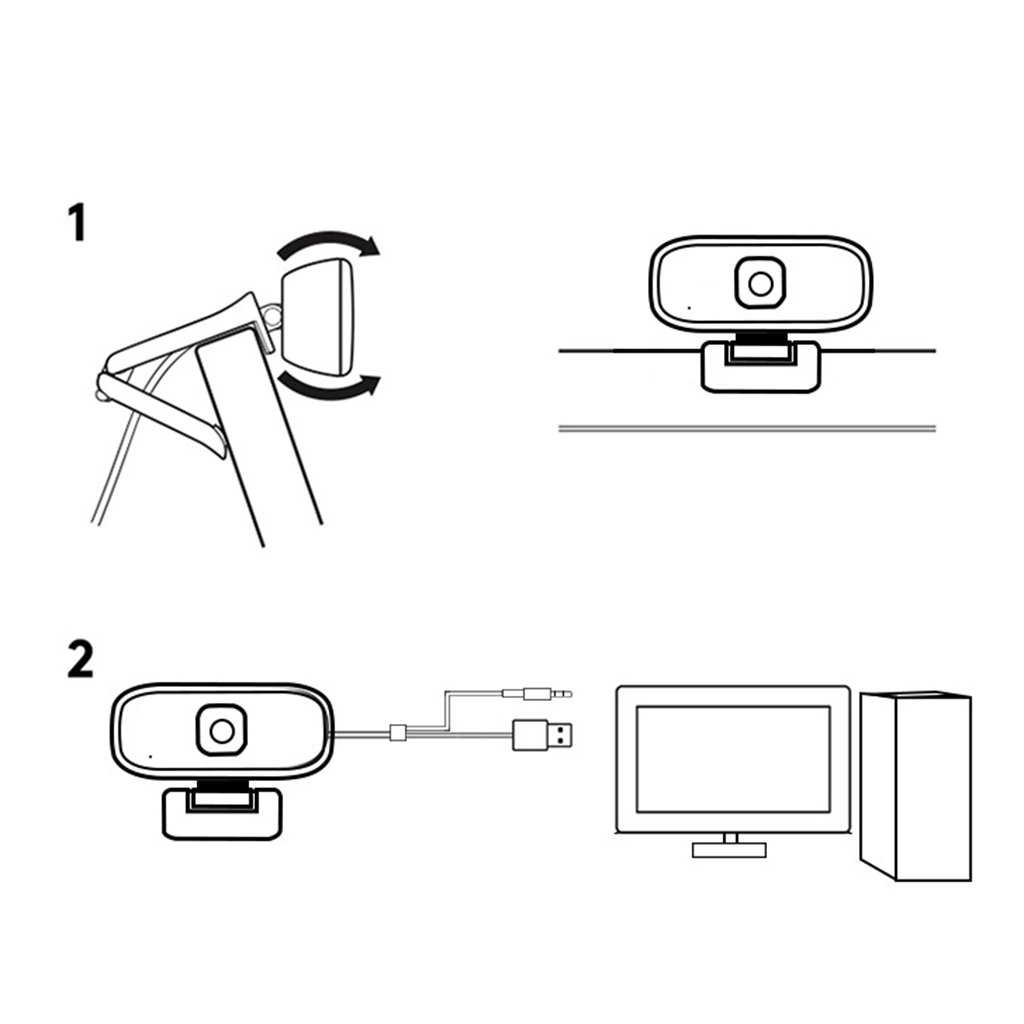 1080P 720P Webcam Professional for Online Classes and Online live 360°+90° Rotation webcam camera Built-in HD microphone #8
