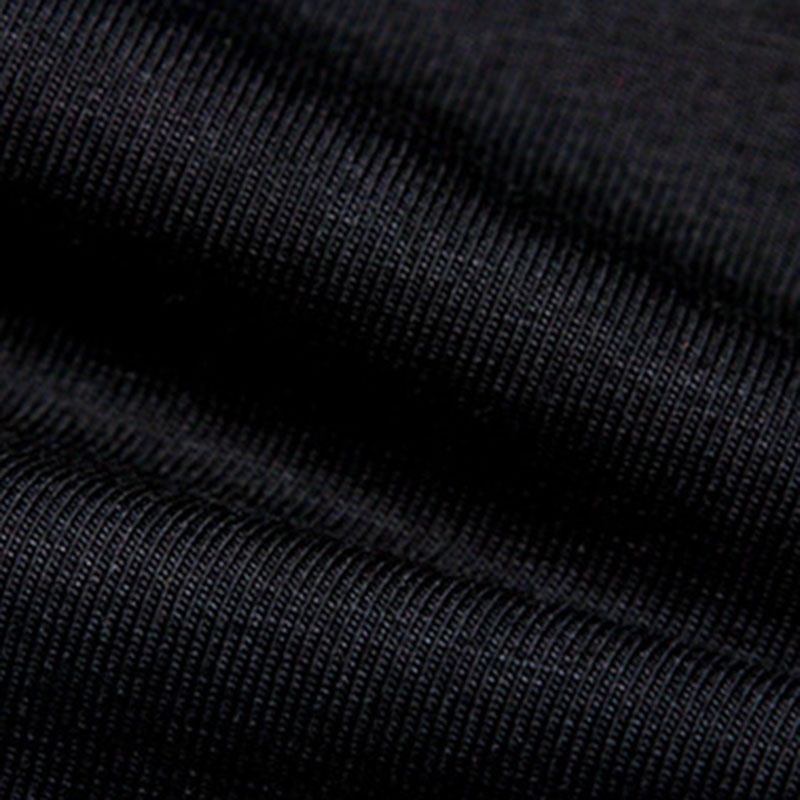 IELGY เสื้อยืดแฟชั่นผู้ชายคอกลมแขนยาวผ้าฝ้ายสีดําทรงสลิม - รูปที่ 4