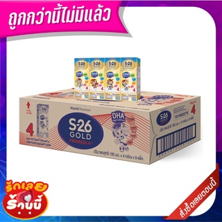 เอส26 โกลด์ โปรเกรส 4 นมยูเอชที รสจืด 180 มล. แพ็ค 36 กล่อง S26 Gold Progress4 UHT 180 ml x 6